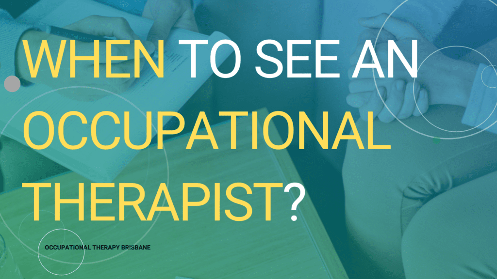 A person being assessed by an Occupational Therapist